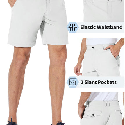 Men's Golf Shorts Stretch Lightweight Quick Dry Chino Casual With Pockets Shorts