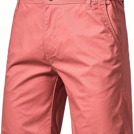 Men's Slim Shorts Casual Lightweight Elastic Waist Work Shorts With Pockets Outdoor Shorts