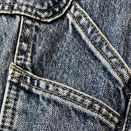 Men's Micro-elastic Summer Zipper Trend Hole In The Waist Five Straight Wash Jeans Shorts