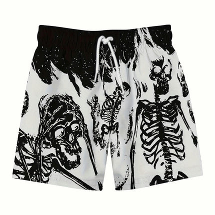Men's Casual Simple Style Comfy Shorts With Drawstring And Pockets, Loose Home Pajamas Bottom