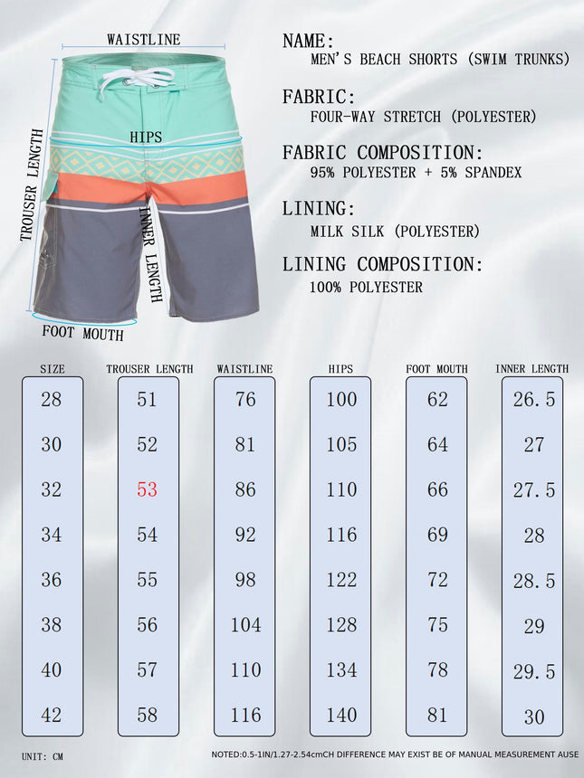 Quick-drying Beach Shorts and Swim Trunks Men's Casual Simple Comfy Shorts With Drawstring