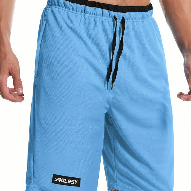Mens Basketball Shorts with Zipper Pockets Gym Shorts Lightweight Mesh Running Sports Shorts