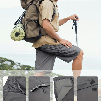 3pcs Multi-functional Waterproof Men's Fitness Shorts Lightweight Shorts For Outdoor