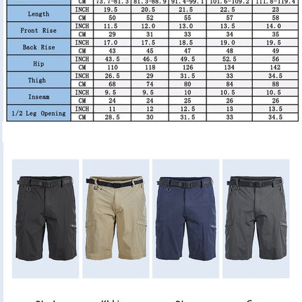3pcs Multi-functional Waterproof Men's Fitness Shorts Lightweight Shorts For Outdoor