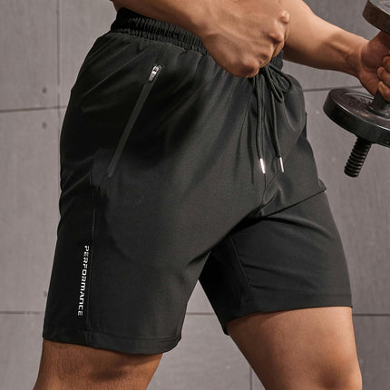 Men's Shorts With Drawstring And Zippered Pockets, Casual Sports Shorts For Summer Outdoors