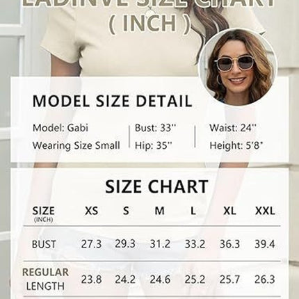Women's Crew Neck Ribbed Fitted Shirt Summer Short Sleeves Basic T Shirt Tops