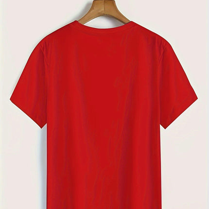 Eye & Lip Print T-Shirt, Casual Crew Neck Short Sleeve Top For Spring & Summer, Women's Clothing