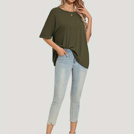 Womens Summer Sleeve Tops Short Sleeve Tees Women's Casual Short Sleeve Crew Neck T-Shirts