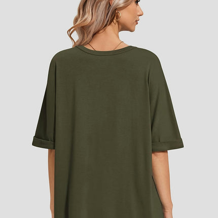 Womens Summer Sleeve Tops Short Sleeve Tees Women's Casual Short Sleeve Crew Neck T-Shirts