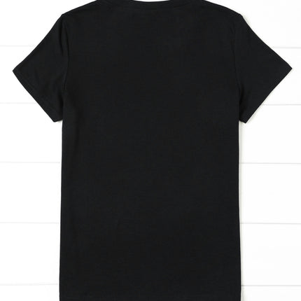 Womens Letter Print T-Shirt-Short Sleeve,Comfortable, Lightweight Crew Neck, Casual Top for Summer