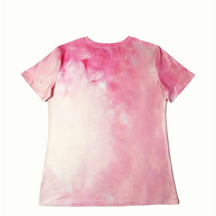 Vibrant Bird Print Crew Neck  Relaxed Fit T-Shirt - Soft, Breathable, Short Sleeve Top for Summer