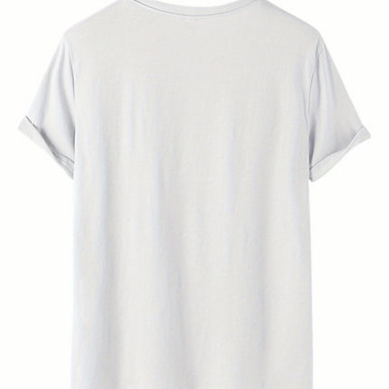 Vintage Letter Print Women's T-Shirt - Casual Crew Neck, Short Sleeve, Perfect for Spring/Summer