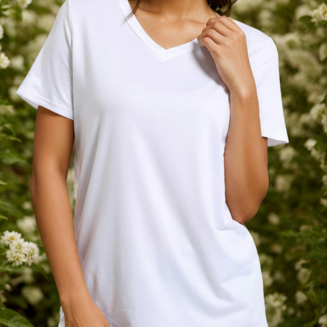 Women's V Neck T Shirts Casual Short Sleeve Summer Basic Tops Tees Womens Clothes Women Clothes