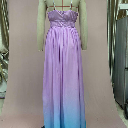 Women's Spaghetti Strap Maxi Dress Summer Sleeveless Casual Backless Flowy Long Dresses
