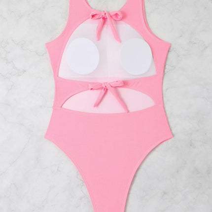 One Piece Bathing Suit for Women Tummy Control Swimsuit Scoop Neck Backless Monokini