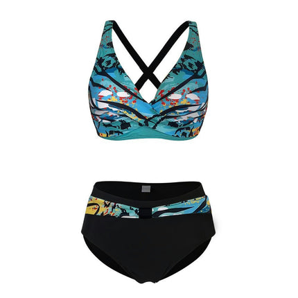 Women Sexy Bikini Sets 2 Piece Cheeky Triangle Bikini V Neck Swimsuit high Cut Thong Bottom