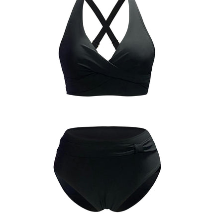 Women Sexy Bikini Sets 2 Piece Cheeky Triangle Bikini V Neck Swimsuit high Cut Thong Bottom