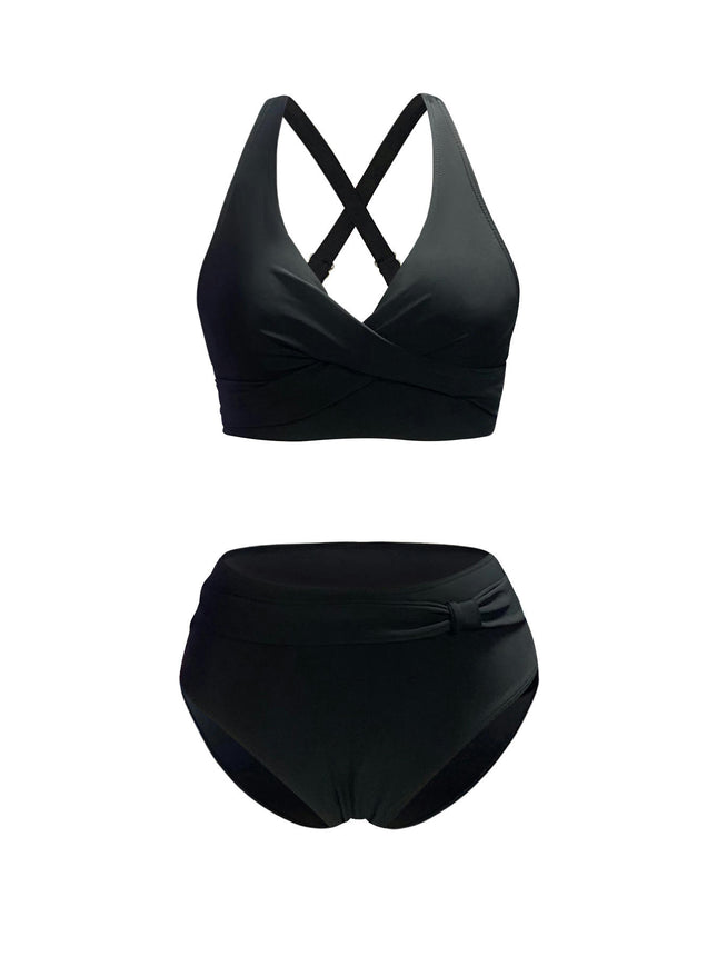 Women Sexy Bikini Sets 2 Piece Cheeky Triangle Bikini V Neck Swimsuit high Cut Thong Bottom