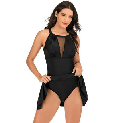Women's Swimwear One Piece Slimming Skirt Tummy Control Swimdress Bathing Suit