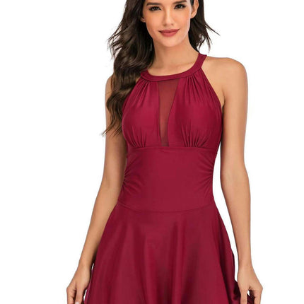 Women's Swimwear One Piece Slimming Skirt Tummy Control Swimdress Bathing Suit