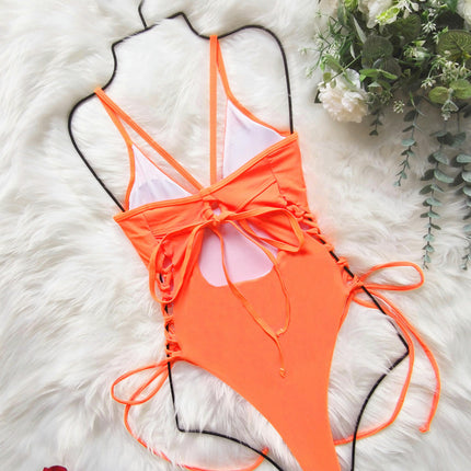 Women's Ruched Tie Side One Piece Swimsuit Tummy Control Bathing Suit Monokini