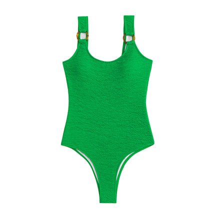 Women's One Piece Swimsuit Tummy Control Bathing Suit Scoop Neck Slimming Swimwear