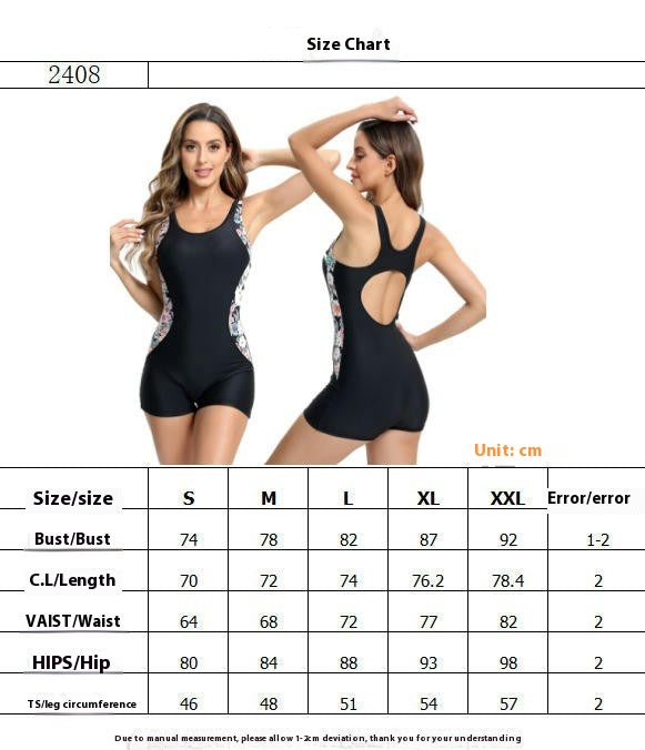 Women Athletic One Piece Bathing Suit Boyleg Racerback Swimming Suits