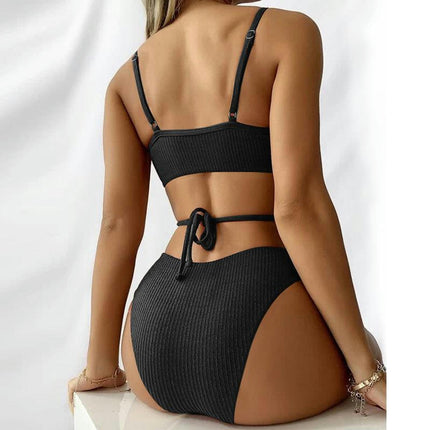 Women Sexy 2 Piece Triangle Swimsuits High Cut Bikini Set Two Piece Bathing Suit