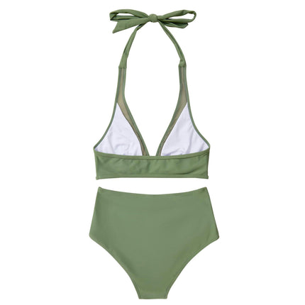 High Waisted Bikini Set for Women Two Piece Swimsuit Halter Push Up Bathing Suits