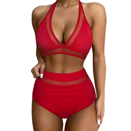 High Waisted Bikini Set for Women Two Piece Swimsuit Halter Push Up Bathing Suits