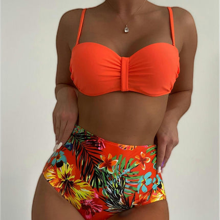 Women's High Waisted Bikini Sets Two Piece Swimsuit Tummy Control Push Up Bathing Suit