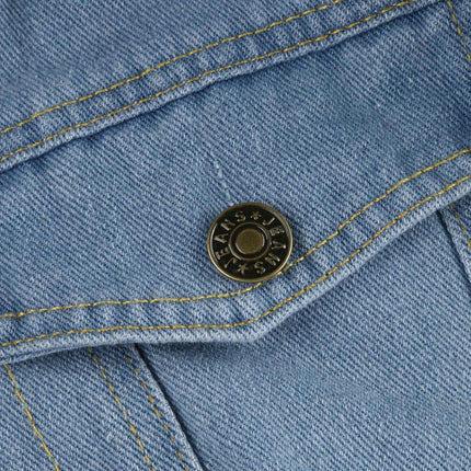 Denim Jacket for Women Lined Faux Fleece, Short Winter Jeans Coat with Detachable Faux-fur Collar