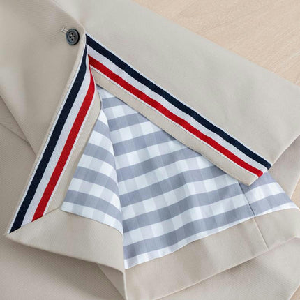 Autumn Lapel Jacket Women's Ribbon Striped Casual Parker Windbreaker