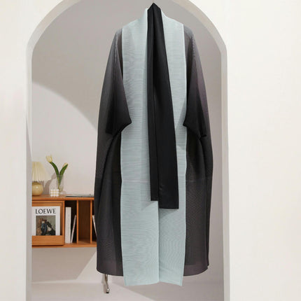 Women's Long Loose Gradient Flowing Scarf Bat Sleeve Cardigan