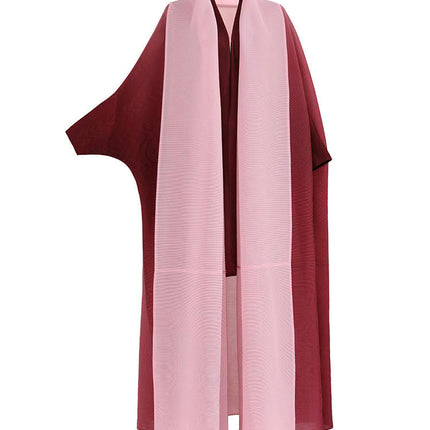 Women's Long Loose Gradient Flowing Scarf Bat Sleeve Cardigan