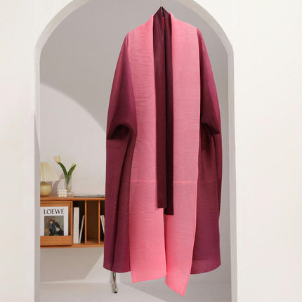Women's Long Loose Gradient Flowing Scarf Bat Sleeve Cardigan