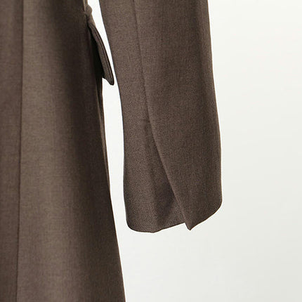 Women's Fashion Extra Long Irregular Button Coat with Scarf