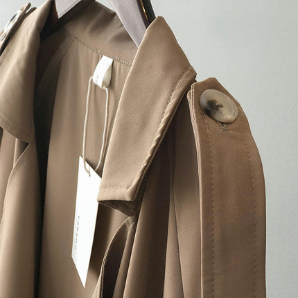 Autumn Fashion Long Trench Coat Women Retro British Style Loose Coat