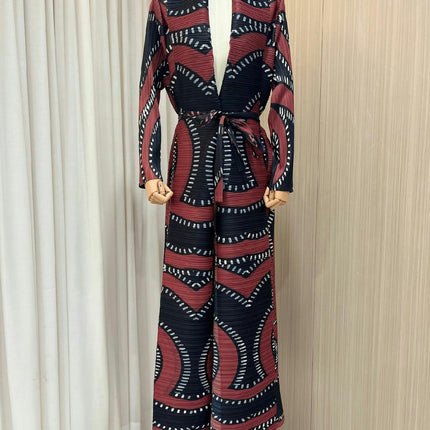Women's Printed Robe Jacket Chinese Style Patchwork Cardigan Outwear