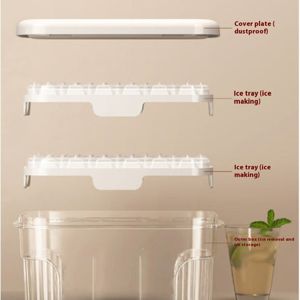 Multi Grids Ice Cubes Maker Press Type Easy Release Ice Molds