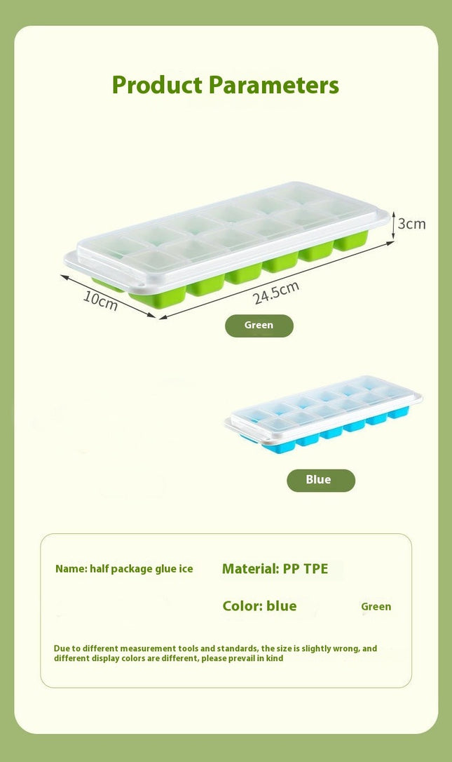 Ice Cube Trays Silicone Ice Cube Trays with Lid Easy-release for Fridge