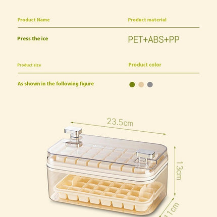 Large Capacity Press Ice Cube Mold for Freezer Easy Release Tray