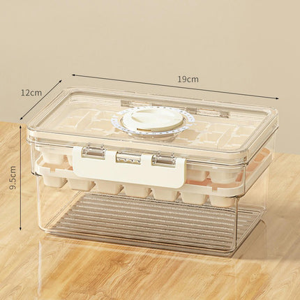 Ice Cube Tray - with Lid and Bin and Ice Scoop Easy Release Ice Cube