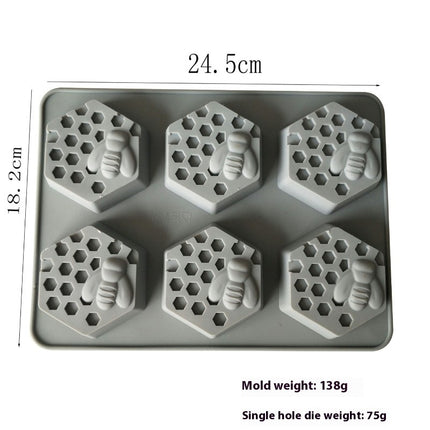 3D Bee Ice Silicone Tray - for Refrigerator Whiskey Cocktails & Scotch