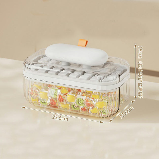 Ice Cube Trays with Lid Bin Ice Maker Mold-for Freezer Drinks