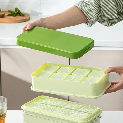 Ice Cube Trays for Freezer with Lid 8 Grids Ice Trays Mold Reusable