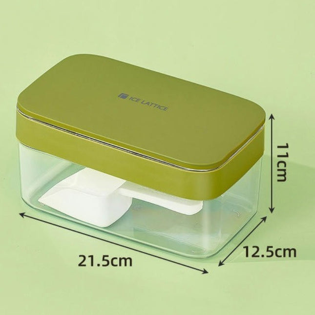 Ice Cube Trays with Lid - for Freezer with Storage Container and Ice Scoop