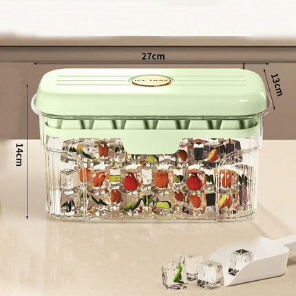 Square Ice Cube Trays for Freezer with Lid Bin Ice Ball Maker Mold - for Freezer