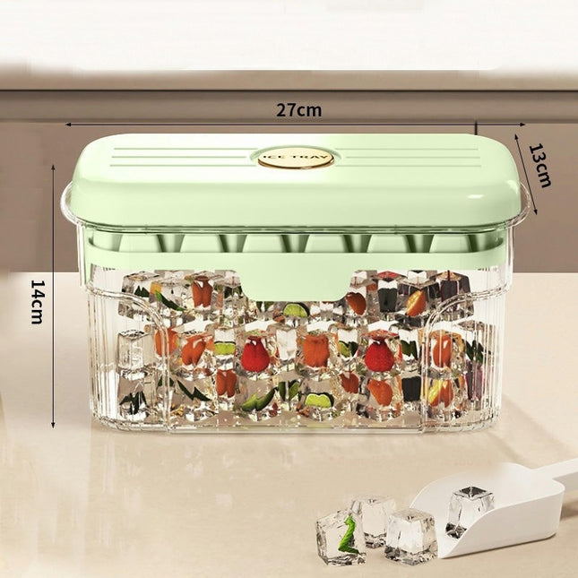 Square Ice Cube Trays for Freezer with Lid Bin Ice Ball Maker Mold - for Freezer