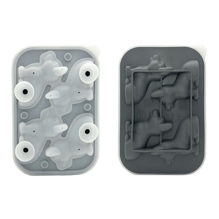 Corgi Dog 3D Silicone Ice Cube Tray - Fun Shapes Ice Cube Molds with Lid